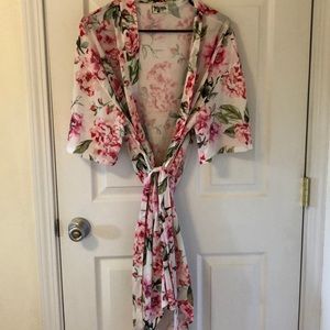 Floral print mumu robe